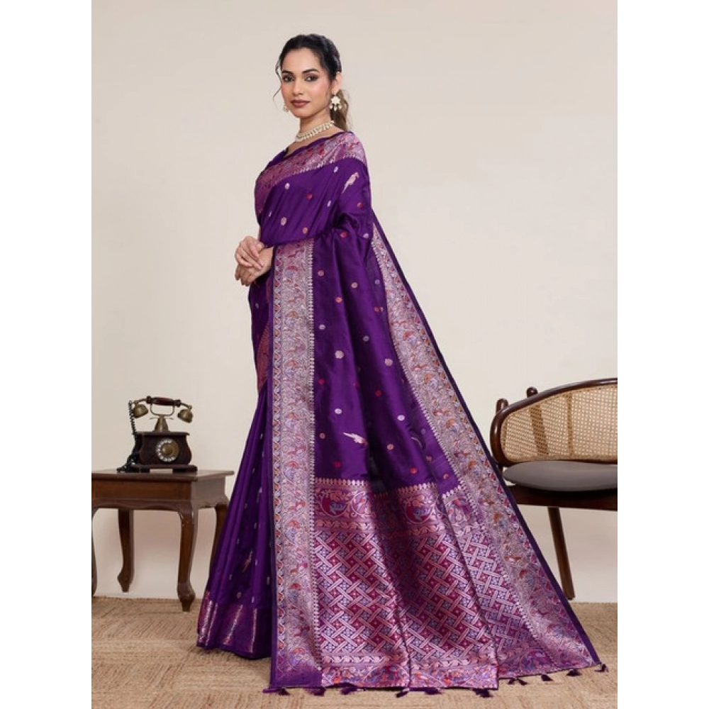 PID-65607-Women-s-Jacquard-Woven-Saree-With-Unstitched-Blouse-5-5-Mtr-Purple-2-1000x1000-1.webp Women's Jacquard Woven Saree With Unstitched Blouse 5.5Mtr (Purple) - Image 1