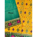 Women's Patola Silk Meena And Zari Woven Saree With Unstitched Blouse 5.5Mtr (Yellow)
