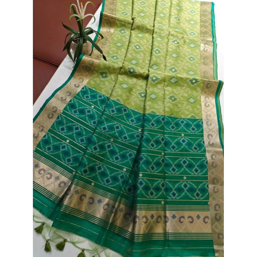 PID-65637-Generic-Women-S-Raw-Silk-Ikkat-Saree-With-Unstitched-Blouse-5-5-Mtr-Green-2-1000x1000-1.webp Women's Raw Silk Ikkat Saree With Unstitched Blouse 5.5MtrĀ (Green) - Image 1