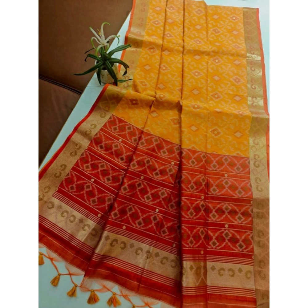PID-65638-Generic-Women-S-Raw-Silk-Ikkat-Saree-With-Unstitched-Blouse-5-5-Mtr-Mustard-2-1000x1000-1.webp Women's Raw Silk Ikkat Saree With Unstitched Blouse 5.5MtrĀ (Mustard) - Image 1