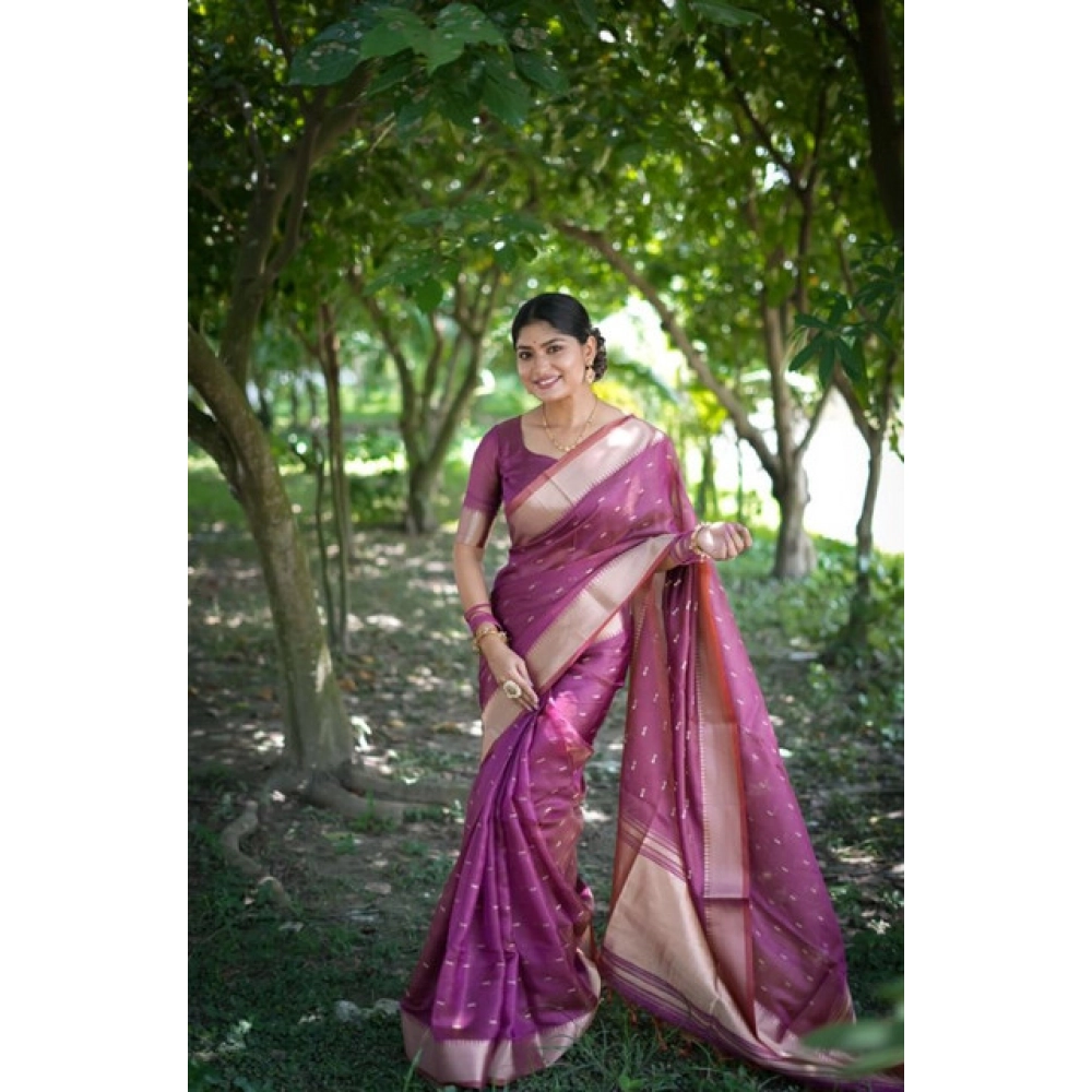 PID-65658-Generic-Women-S-Silk-Blend-Butti-Pattern-Saree-With-Unstitched-Blouse-5-5-Mtr-Purple-2-1000x1000-1.webp Women's Silk_Blend Butti Pattern Saree With Unstitched Blouse 5.5MtrĀ (Purple) - Image 1