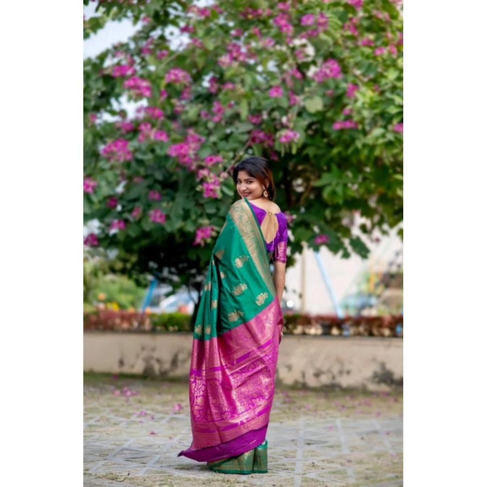 PID-65662-Generic-Women-S-Katan-Silk-Zari-Weaving-Saree-With-Unstitched-Blouse-5-5-Mtr-Dark-Green-1000x1000-1.webp Women's Katan_Silk Zari_Weaving Saree With Unstitched Blouse 5.5MtrĀ (Dark_Green) - Image 1