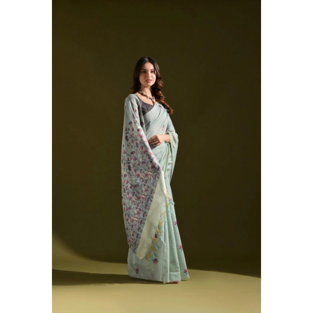 PID-65688-Generic-Women-S-Blended-Cotton-Floral-Saree-With-Unstitched-Blouse-5-5-Mtr-Aqua-Blue-2-1000x1000-1.webp Women's Blended_Cotton Floral Saree With Unstitched Blouse 5.5Mtr (Aqua_Blue) - Image 1