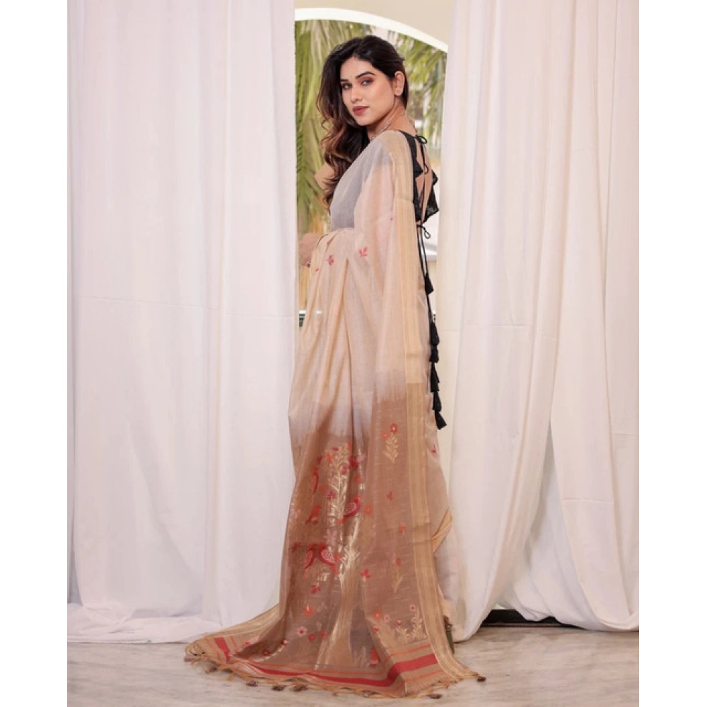 PID-65691-Generic-Women-S-Blended-Cotton-Woven-Motifs-Saree-With-Unstitched-Blouse-5-5-Mtr-Light-Be-1000x1000-1.webp Women's Blended_Cotton Woven_Motifs Saree With Unstitched Blouse 5.5Mtr (Light_Beige) - Image 1