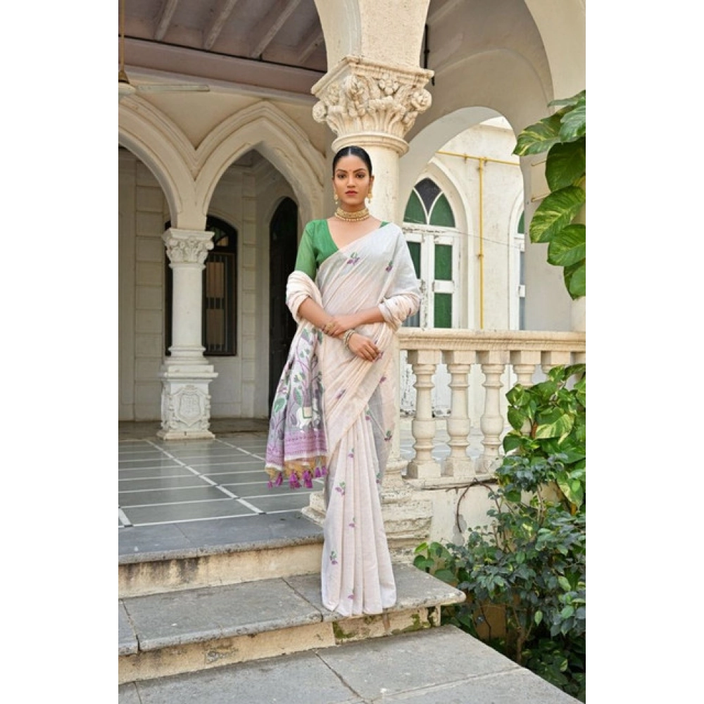 PID-65698-Generic-Women-S-Blended-Cotton-Floral-Weaving-Pattern-Saree-With-Unstitched-Blouse-5-5-Mtr-1000x1000-1.webp Women's Blended_Cotton Floral Weaving Pattern Saree With Unstitched Blouse 5.5Mtr (Purple) - Image 1