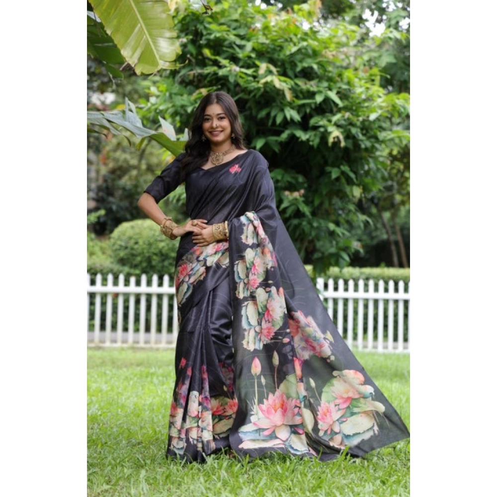 PID-65751-Generic-Women-S-Faux-Tussar-Floral-Saree-With-Unstitched-Blouse-5-5-Mtr-Black-2-1000x1000-1.webp Women's Faux_Tussar Floral Saree With Unstitched Blouse 5.5Mtr (Black) - Image 1