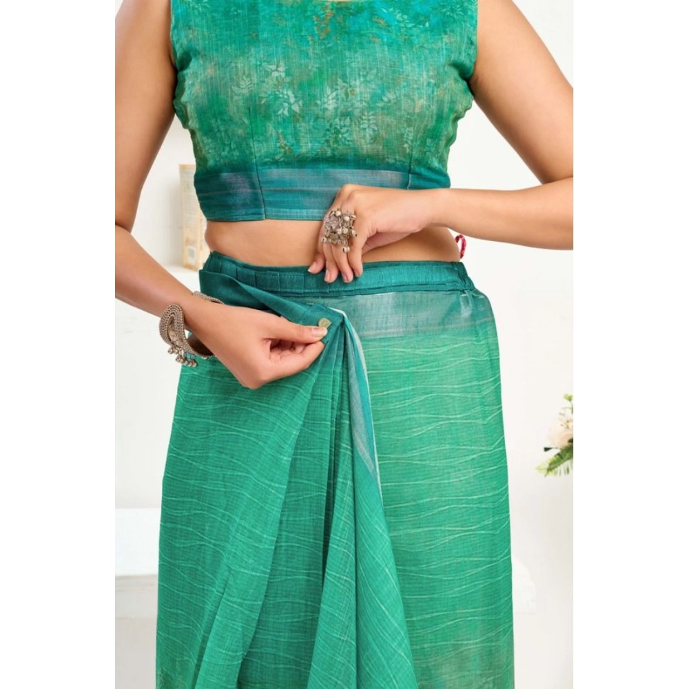 PID-65881-Women-s-Faux-Linen-Floral-Ready-to-wear-Saree-With-Unstitched-Blouse-5-5-Mtr-Green-5-1000x1000-1.webp Women's Faux Linen Floral Ready to wear Saree With Unstitched Blouse 5.5Mtr (Green) - Image 1