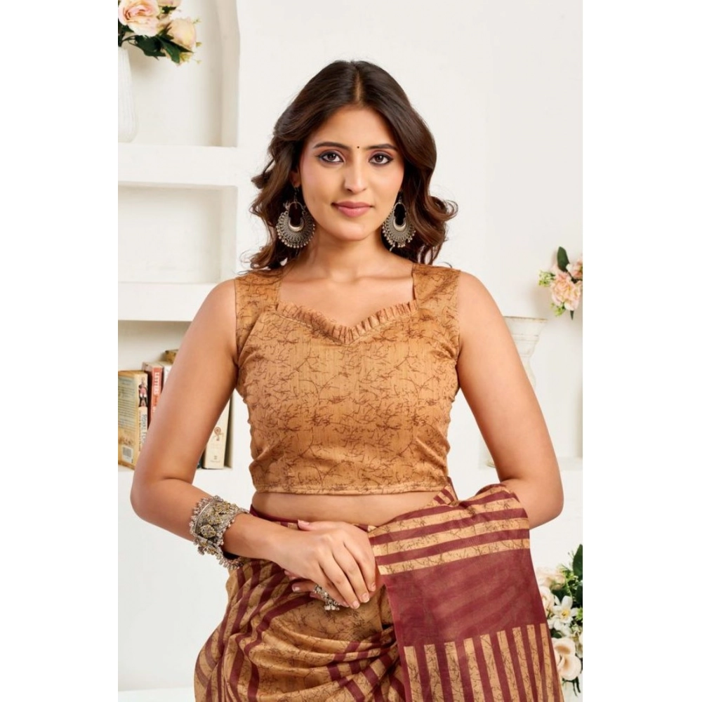 PID-65888-Women-s-Faux-Linen-Geometric-Print-Ready-to-wear-Saree-With-Unstitched-Blouse-5-5-Mtr-Bro-1000x1000-1.webp Women's Faux Linen Geometric Print Ready to wear Saree With Unstitched Blouse 5.5Mtr (Brown) - Image 1