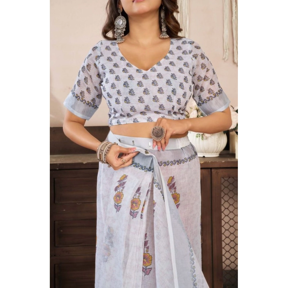 PID-65903-Women-s-Faux-Linen-Floral-Print-Ready-to-wear-Saree-With-Unstitched-Blouse-5-5-Mtr-Off-Wh-1000x1000-1.webp Women's Faux Linen Floral Print Ready to wear Saree With Unstitched Blouse 5.5Mtr (Off_White) - Image 1
