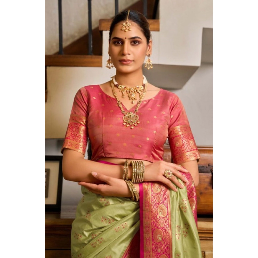 PID-65936-Women-s-Silk-Blend-Booti-Work-Ready-to-wear-Saree-With-Unstitched-Blouse-5-5-Mtr-Green-5-1000x1000-1.webp Women's Silk Blend Booti Work Ready to wear Saree With Unstitched Blouse 5.5Mtr (Green) - Image 1