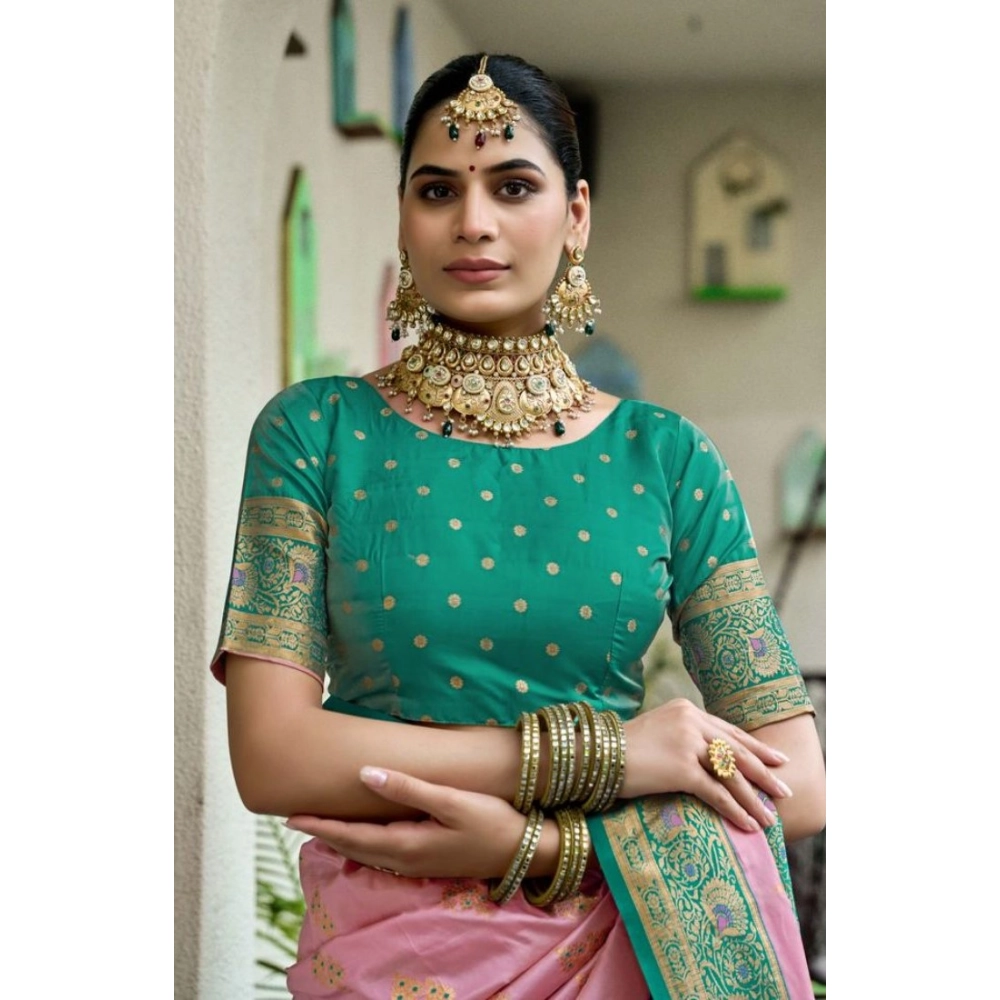PID-65939-Women-s-Silk-Blend-Booti-Work-Ready-to-wear-Saree-With-Unstitched-Blouse-5-5-Mtr-Pink-5-1000x1000-1.webp Women's Silk Blend Booti Work Ready to wear Saree With Unstitched Blouse 5.5Mtr (Peach) - Image 1