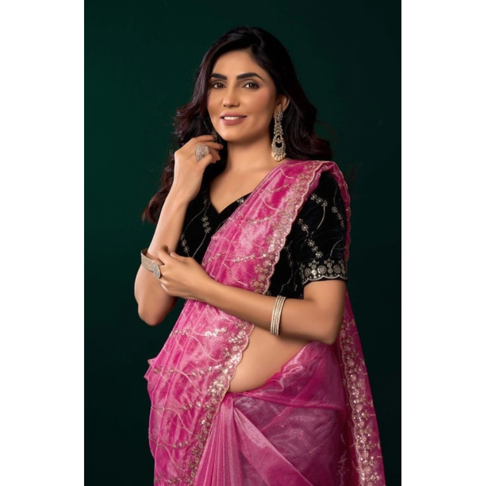 PID-65944-Women-s-Net-Sequence-Saree-With-Unstitched-Blouse-5-5-Mtr-Light-Pink-5-1000x1000-1.webp Women's Net Sequence Saree With Unstitched Blouse 5.5Mtr (Light Pink) - Image 1