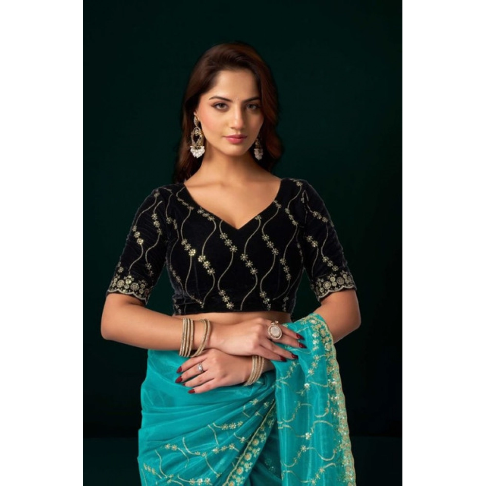 PID-65950-Women-s-Net-Sequence-Saree-With-Unstitched-Blouse-5-5-Mtr-Turquoise-5-1000x1000-1.webp Women's Net Sequence Saree With Unstitched Blouse 5.5Mtr (Turquoise) - Image 1