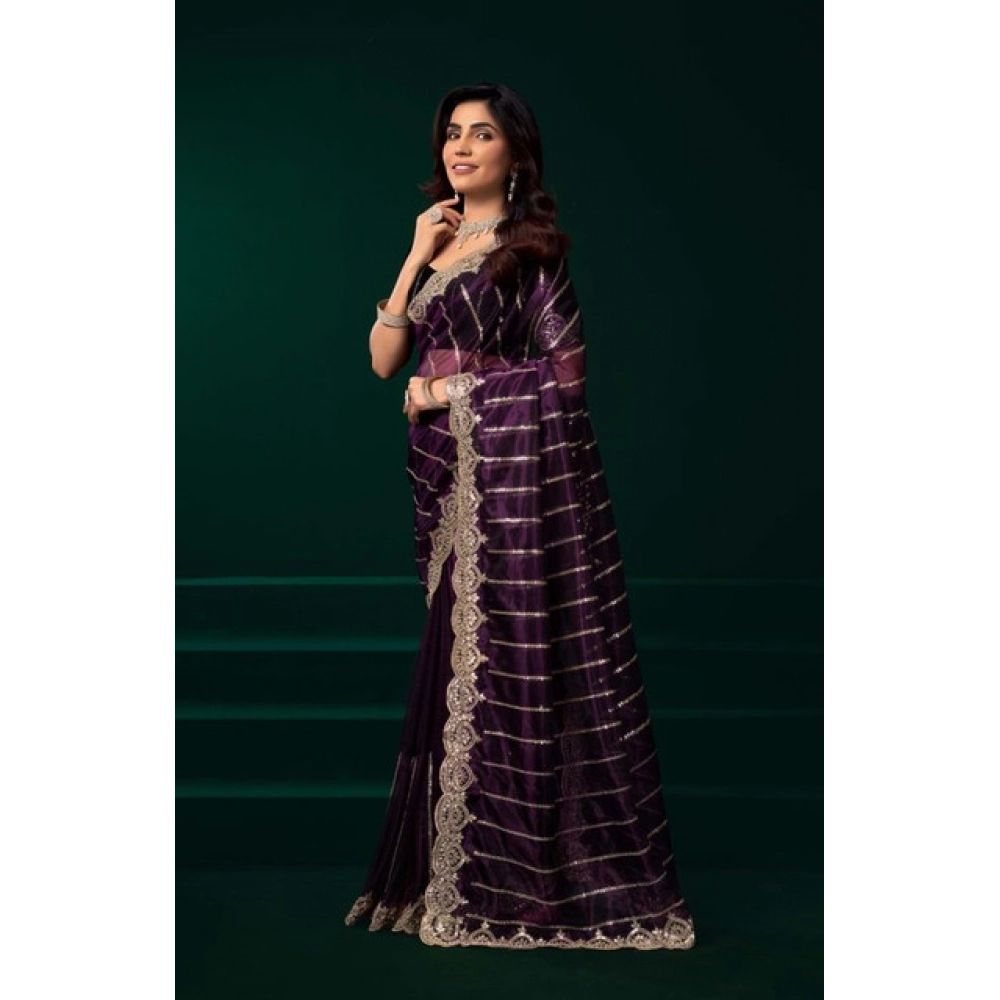 PID-65952-Women-s-Net-Sequence-Saree-With-Unstitched-Blouse-5-5-Mtr-Burgundy-4-1000x1000-1.webp Women's Net Sequence Saree With Unstitched Blouse 5.5Mtr (Wine) - Image 1