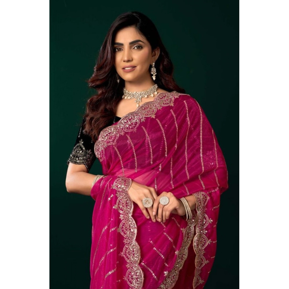 PID-65957-Women-s-Net-Sequence-Saree-With-Unstitched-Blouse-5-5-Mtr-Pink-4-1000x1000-1.webp Women's Net Sequence Saree With Unstitched Blouse 5.5Mtr (Pink) - Image 1