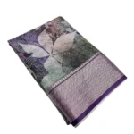 Women's Cotton Silk Printed Saree With Unstitched Blouse 5.5Mtr (Multicolor) - Image 5