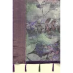 Women's Cotton Silk Printed Saree With Unstitched Blouse 5.5Mtr (Multicolor) - Image 2