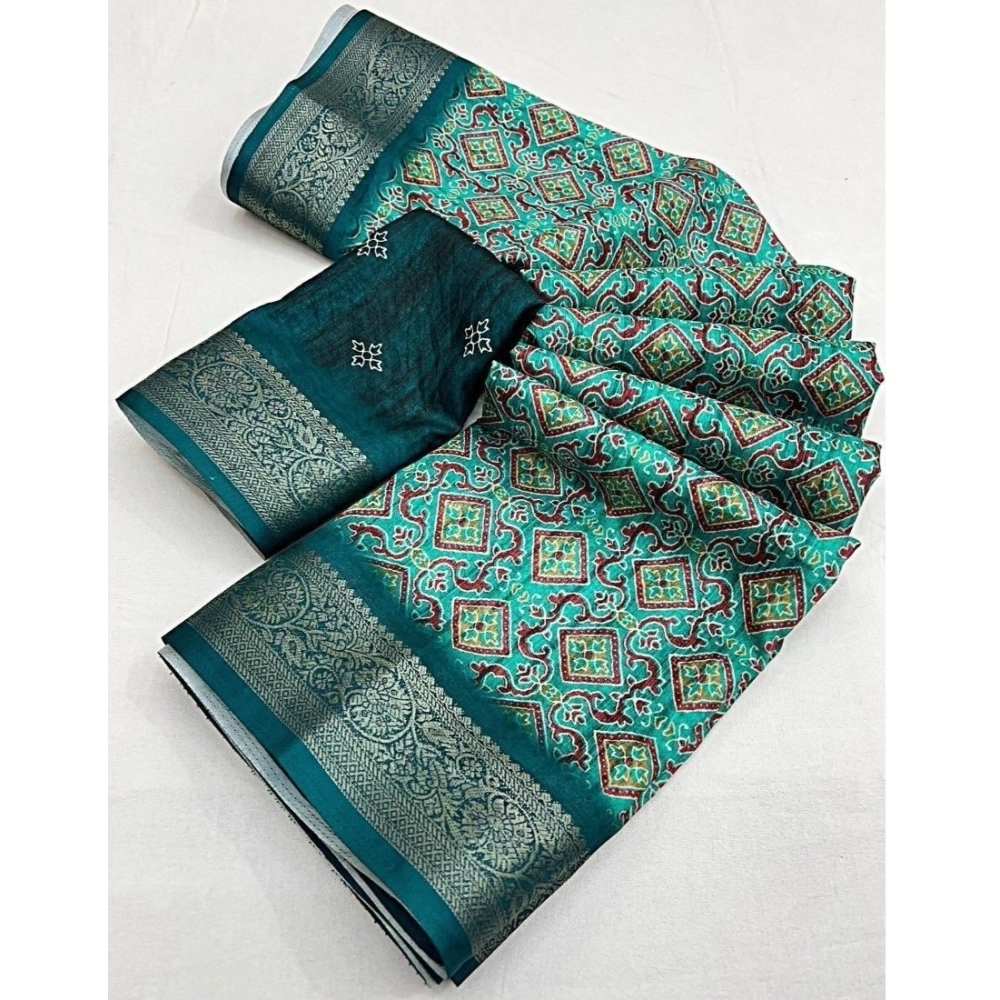 PID-66533-Women-s-Cotton-Blend-Printed-Saree-With-Unstitched-Blouse-5-5-Mtr-Blue-1-1000x1000-1.webp Women's Cotton Blend Printed Saree With Unstitched Blouse 5.5Mtr (Rama) - Image 1