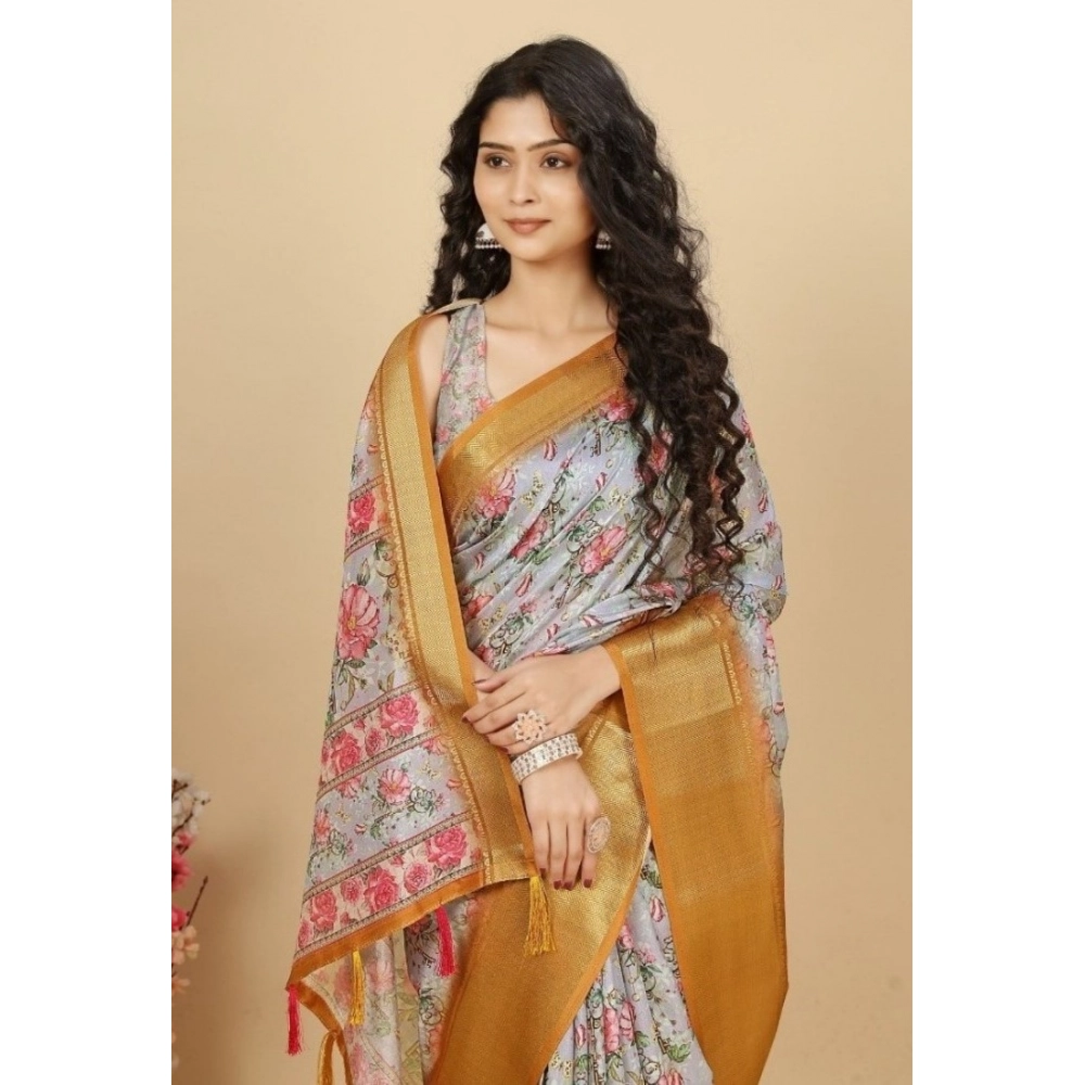 PID-66585-Women-s-Cotton-Silk-Floral-Printed-Saree-With-Unstitched-Blouse-5-5-Mtr-Blue-1-1000x1000-1.webp Women's Cotton Silk Floral Printed Saree With Unstitched Blouse 5.5Mtr (Lavender) - Image 1