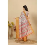 Women's Cotton Silk Floral Printed Saree With Unstitched Blouse 5.5Mtr (Lavender) - Image 5