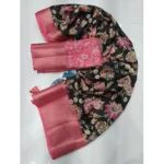Women's Cotton Silk Floral Printed Saree With Unstitched Blouse 5.5Mtr (Multicolor) - Image 3