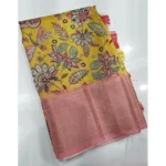 Women's Cotton Silk Floral Printed Saree With Unstitched Blouse 5.5Mtr (Multicolor) - Image 4