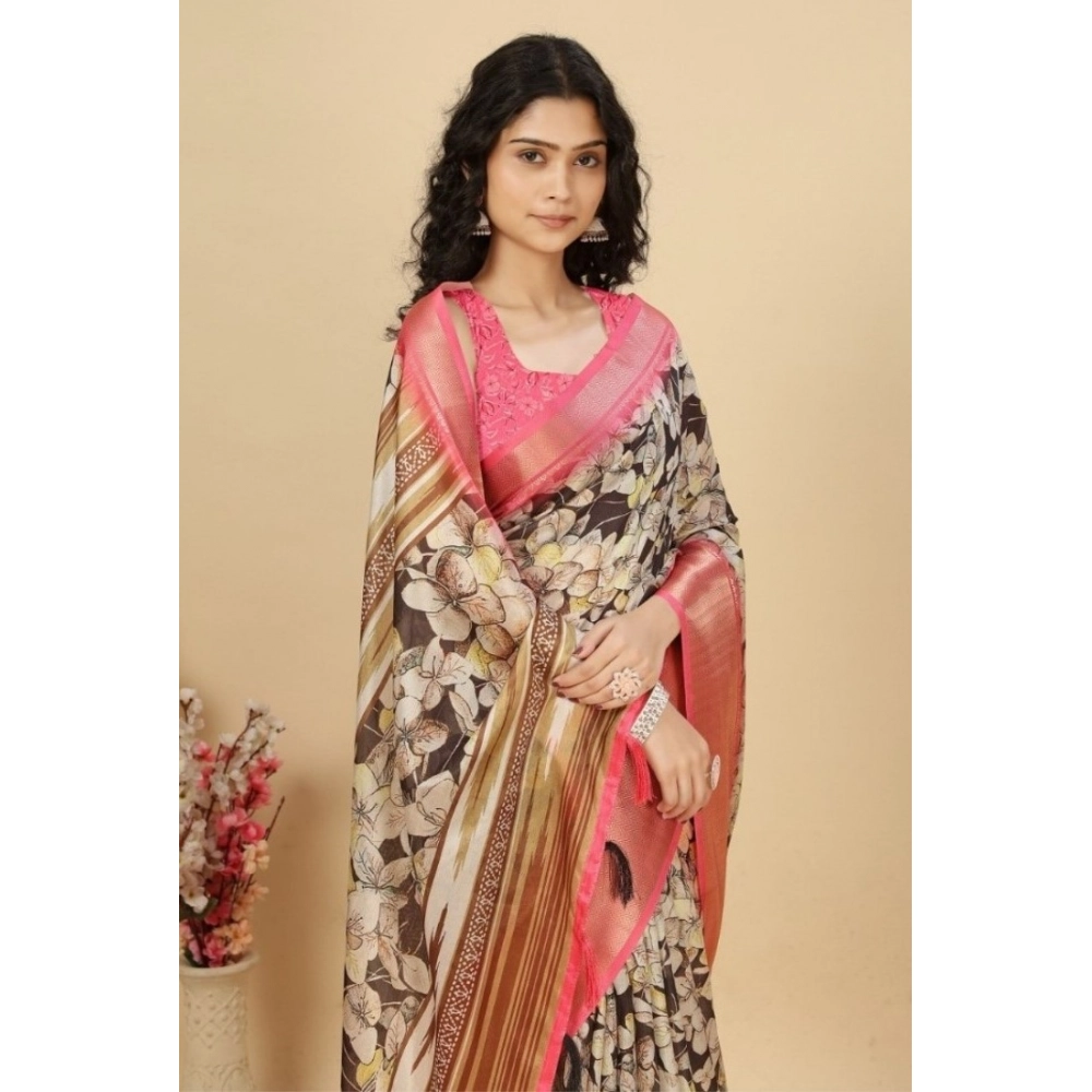 PID-66604-Women-s-Cotton-Silk-Floral-Printed-Saree-With-Unstitched-Blouse-5-5-Mtr-Black-1-1000x1000-1.webp Women's Cotton Silk Floral Printed Saree With Unstitched Blouse 5.5Mtr (Black) - Image 1