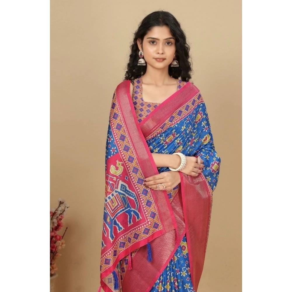PID-66616-Women-s-Cotton-Silk-Printed-Saree-With-Unstitched-Blouse-5-5-Mtr-Blue-1-1000x1000-1.webp Women's Cotton Silk Printed Saree With Unstitched Blouse 5.5Mtr (Blue) - Image 1