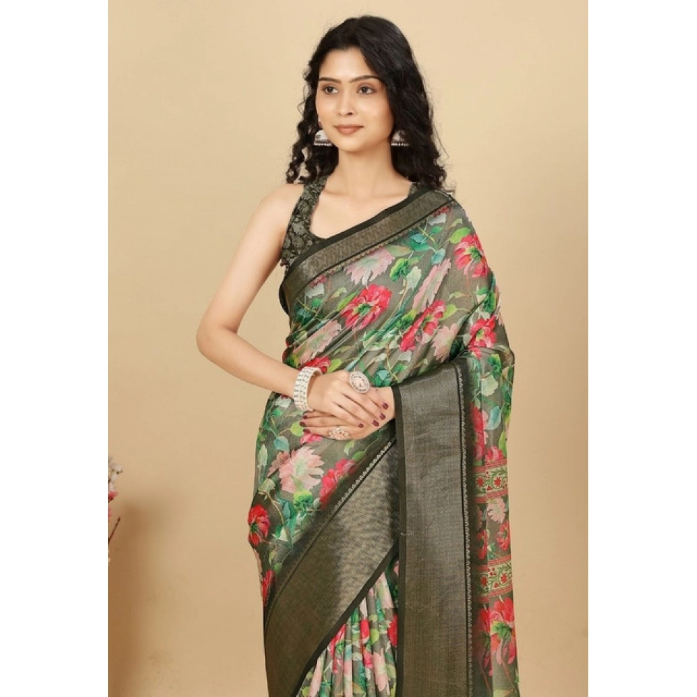PID-66663-Women-s-Cotton-Silk-Floral-Printed-Saree-With-Unstitched-Blouse-5-5-Mtr-Grey-1-1000x1000-1.webp Women's Cotton Silk Floral Printed Saree With Unstitched Blouse 5.5Mtr (Grey) - Image 1
