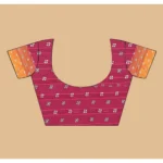 Women's Art Silk Printed Saree With Unstitched Blouse 5.5Mtr (Pink) - Image 3