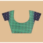 Women's Art Silk Printed Saree With Unstitched Blouse 5.5Mtr (Green) - Image 3