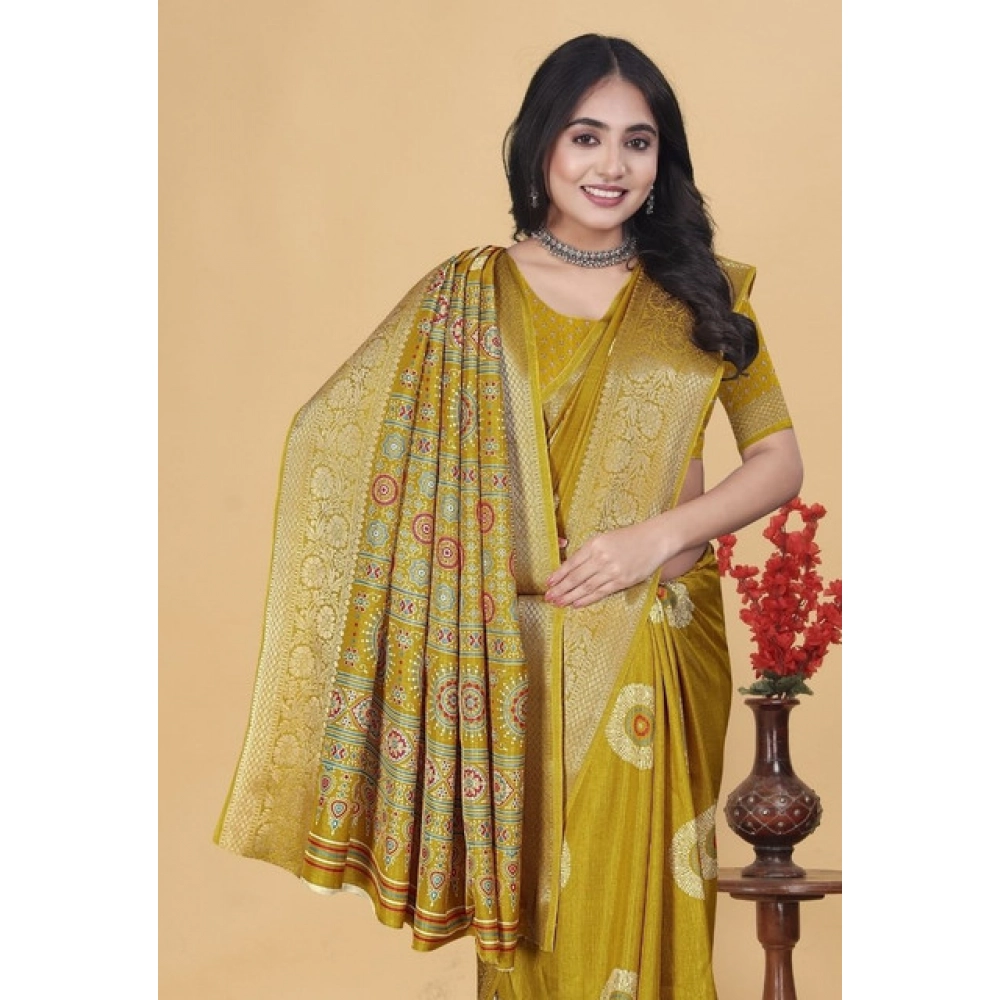 PID-66731-Women-s-Art-Silk-Printed-Saree-With-Unstitched-Blouse-5-5-Mtr-Mustard-1-1000x1000-1.webp Women's Art Silk Printed Saree With Unstitched Blouse 5.5Mtr (Mustard) - Image 1