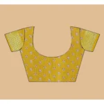 Women's Art Silk Printed Saree With Unstitched Blouse 5.5Mtr (Mustard) - Image 3