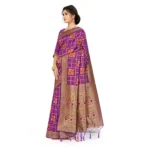 Women's Banarasi Silk Saree (Purple, 5-6mtrs) - Image 2