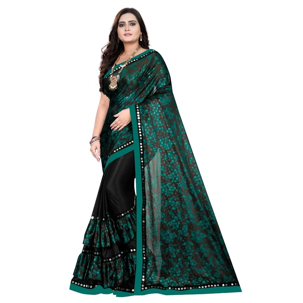 52350879052_7a9085f47d_o_d-1000x1000-1.webp Women's Lycra Blend Saree with Blouse (Green, 5-6 Mtrs) - Image 1