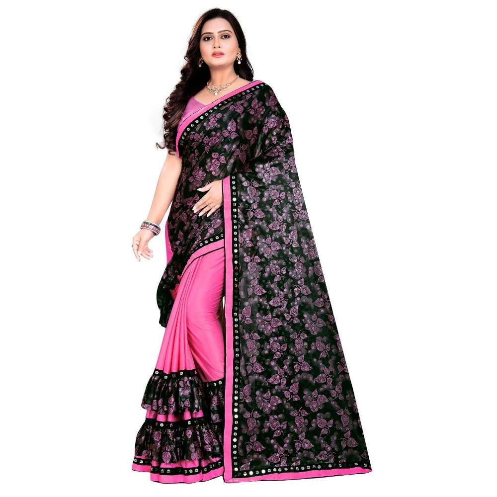 52351826106_9a676289c1_o_d-1000x1000-1.webp Women's Lycra Blend Saree with Blouse (Pink, 5-6 Mtrs) - Image 1
