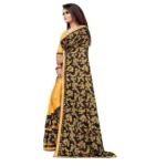 Women's Lycra Blend Saree with Blouse (Mustard, 5-6 Mtrs) - Image 2