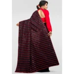 Women's Vichitra Saree with Blouse (Red, 5-6 Mtrs) - Image 4