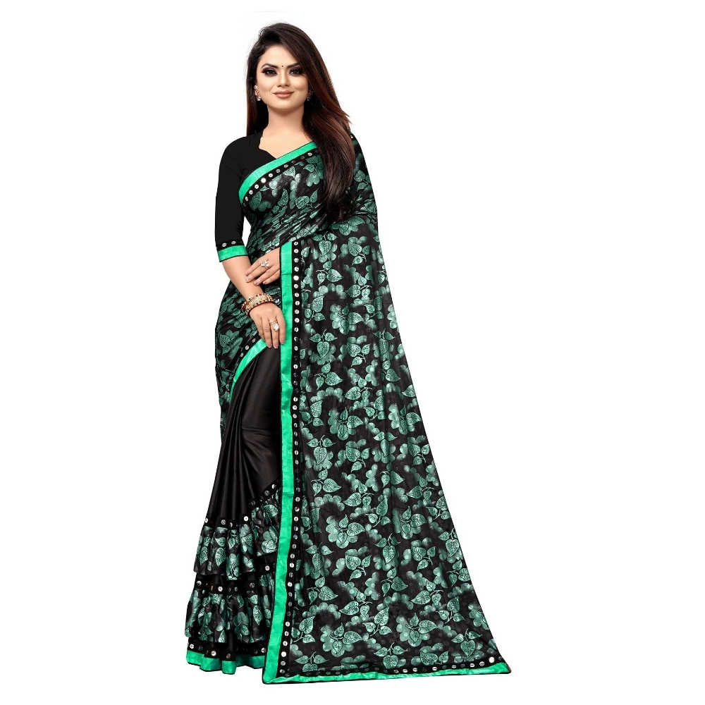 52352254725_cc1d85ecb9_o_d-1000x1000-1.webp Women's Lycra Blend Saree with Blouse (Green, 5-6 Mtrs) - Image 1