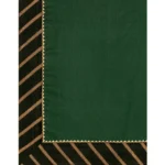 Women's Chiffon Self Design Saree With Unstitched Blouse 5.5Mtr (Green) - Image 4