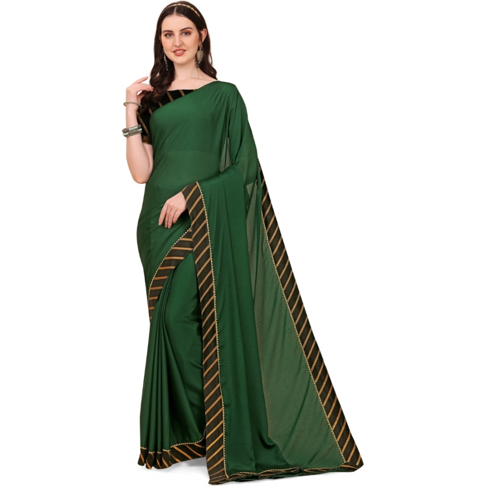 53926344703_4725b0f6a6_o_d-1000x1000-1.webp Women's Chiffon Self Design Saree With Unstitched Blouse 5.5Mtr (Green) - Image 1