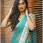 Women's Cotton  Printed Saree With Unstitched Blouse 5.5Mtr (Sky Blue) - Image 2