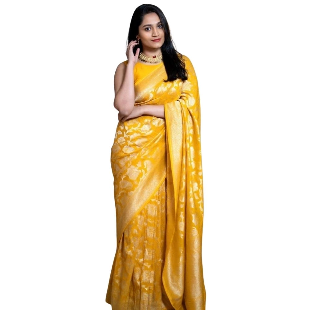 54464939232_67c28a6556_o_d-1000x1000-1.webp Women's Silk Printed Saree With Unstitched Blouse 5.5Mtr (Yellow) - Image 1