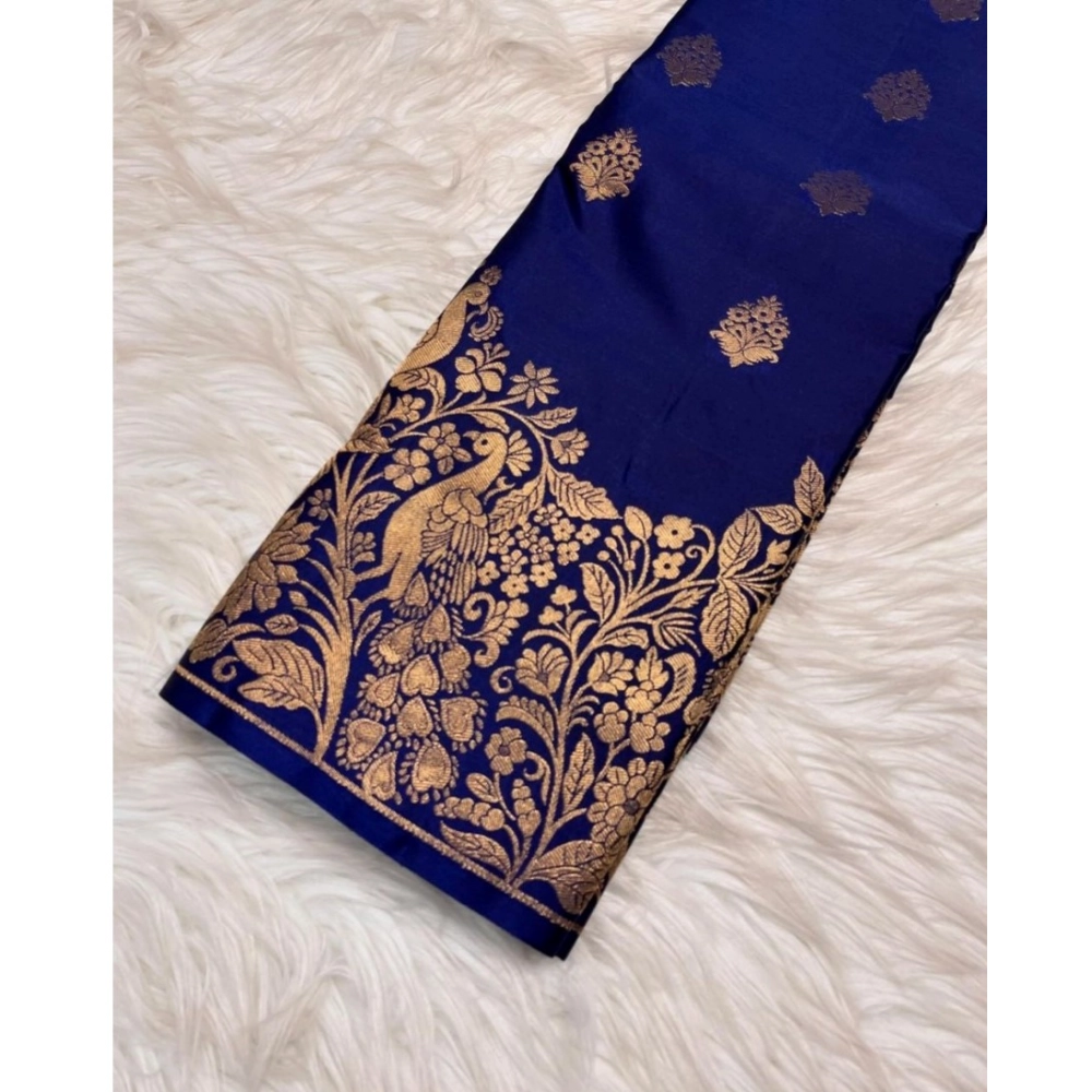 54465974309_b78be23bcd_o_d-1000x1000-1.webp Women's Silk Printed Saree With Unstitched Blouse 5.5Mtr (Royal Blue) - Image 1