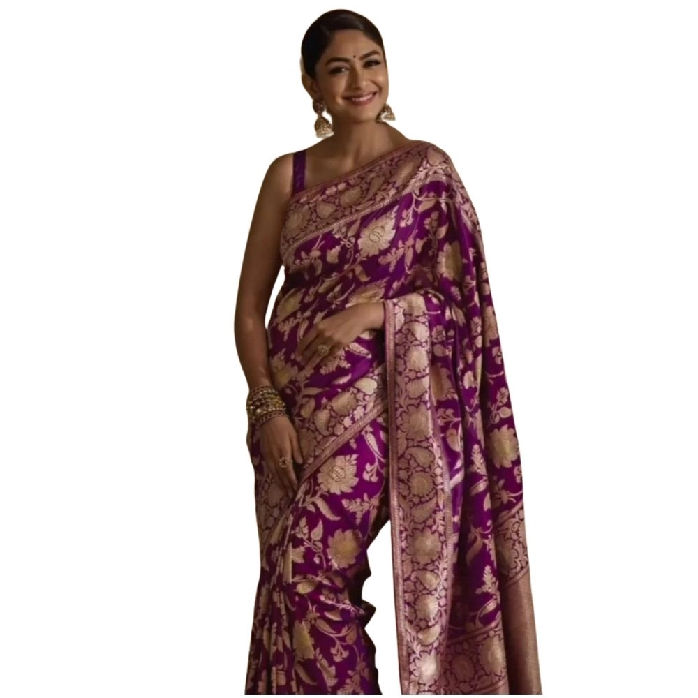 54466127640_930a2f64a7_o_d-1000x1000-1.webp Women's Silk Printed Saree With Unstitched Blouse 5.5Mtr (Purple) - Image 1