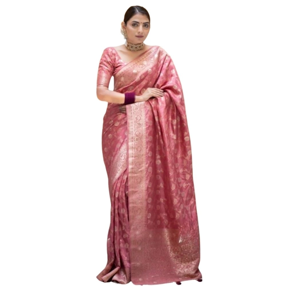 54466128760_d635cb66a2_o_d-1000x1000-1.webp Women's Silk Printed Saree With Unstitched Blouse 5.5Mtr (Peach) - Image 1
