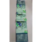 Women's Digital Dolla Silk Printed Saree With Unstitched Blouse 5.5Mtr (Green)