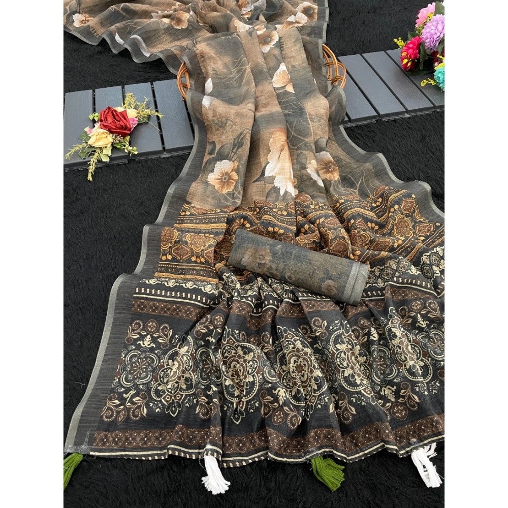 PID-63884-Women-s-Linen-Cotton-Printed-Saree-With-Unstitched-Blouse-5-5-Mtr-Beige-1-1000x1000-1.webp Women's Linen Cotton Printed Saree With Unstitched Blouse 5.5MtrĀ (Beige) - Image 1