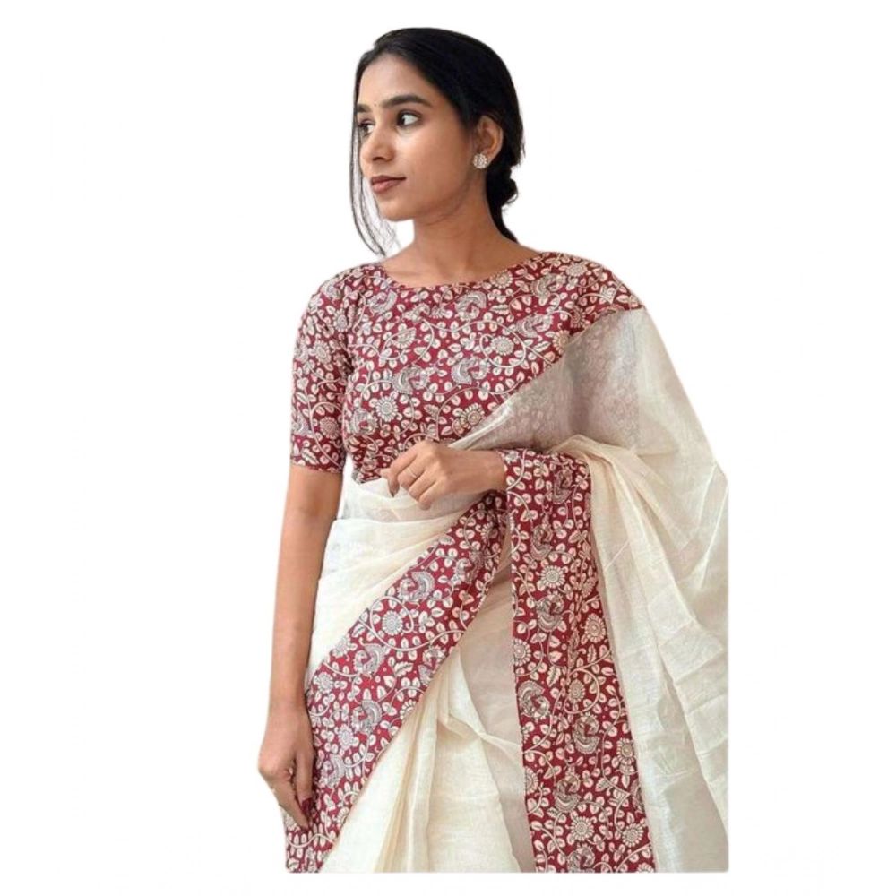 PID-65190-Women-s-Linen-Printed-Saree-With-Unstitched-Blouse-5-5-Mtr-White-1-1000x1000-1.webp Women's Linen Printed Saree With Unstitched Blouse 5.5Mtr (White) - Image 1