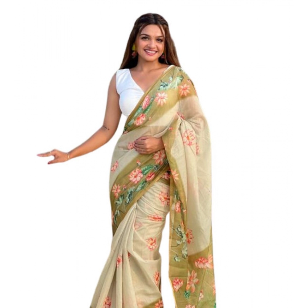 PID-65201-Women-s-Linen-Printed-Saree-With-Unstitched-Blouse-5-5-Mtr-Mahendi-1-1000x1000-1.webp Women's Linen Printed Saree With Unstitched Blouse 5.5MtrĀ (Mahendi) - Image 1